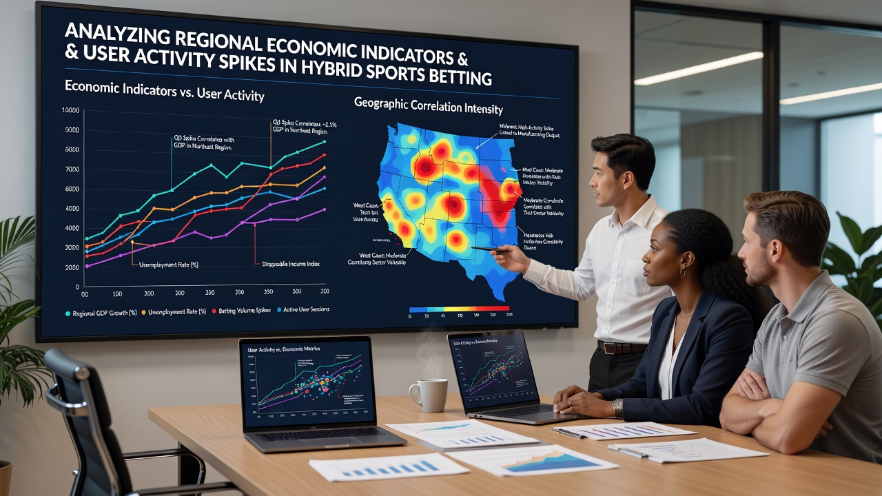 Map overlay of regional economic data points with app usage heatmaps during tournament periods
