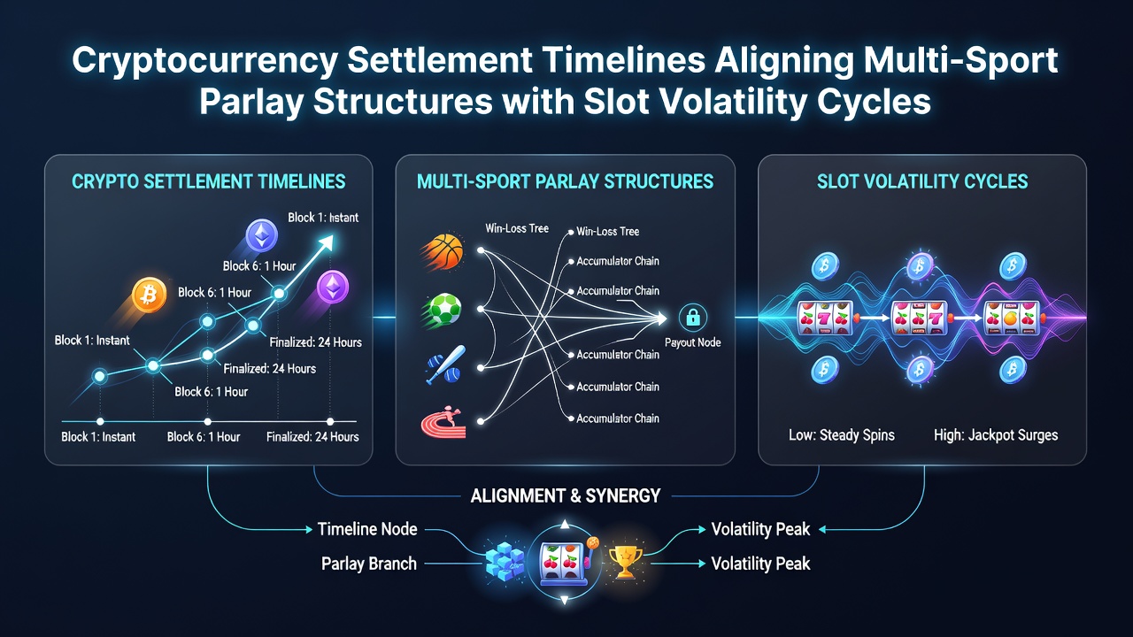 Analytics dashboard showing synchronized cryptocurrency confirmations with slot volatility cycles and parlay bet placements across devices