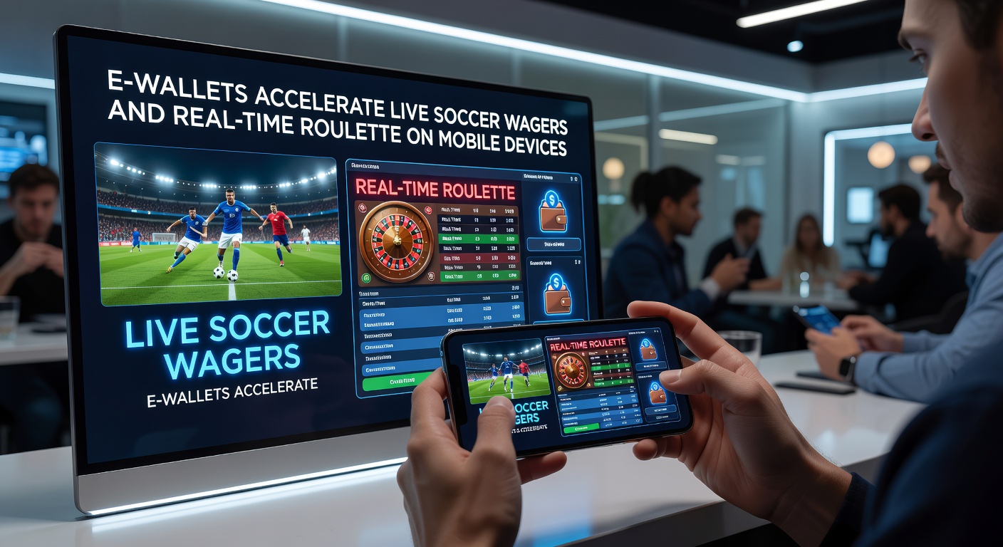 Close-up of roulette wheel spinning on a mobile live dealer app with e-wallet quick-pay button highlighted