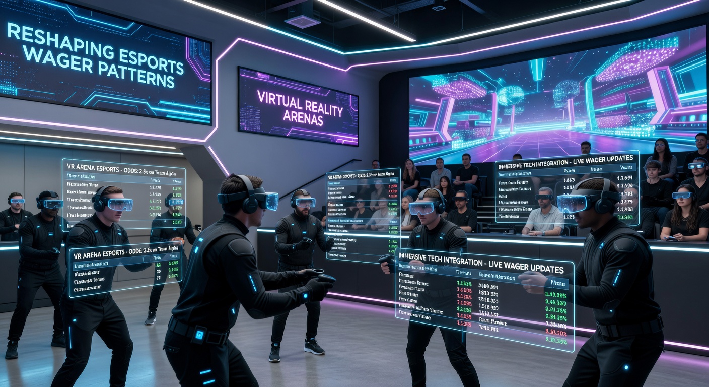 Immersive VR arena setup during a major esports tournament with players and spectators engaged in real-time viewing